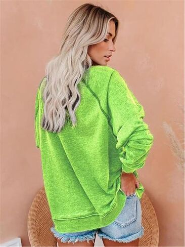 Women'S Christmas Sweatshirts Funny Christmas Sweatshirts Green Printed Crew Neck Pullover in Saudi Arabia