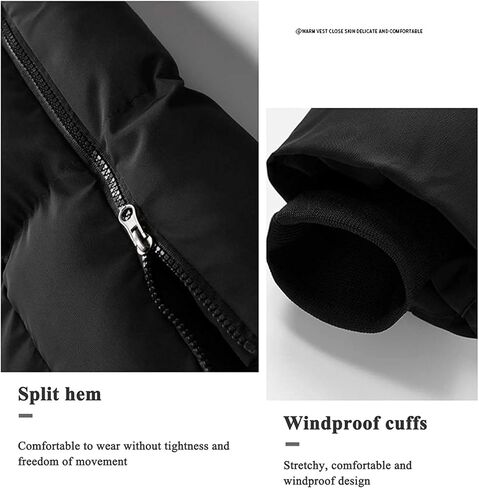 Men Women Down Long Quilted Coat, Puffer Jacket Windproof Quilted Down Parkas with Hood(Sliver,8XL-8XLarge) in Saudi Arabia