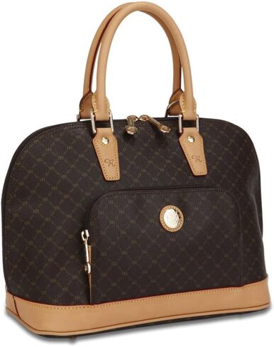 Rioni Designer Handbags & Luggage Signature Brown Dome Handle Bag in Saudi Arabia