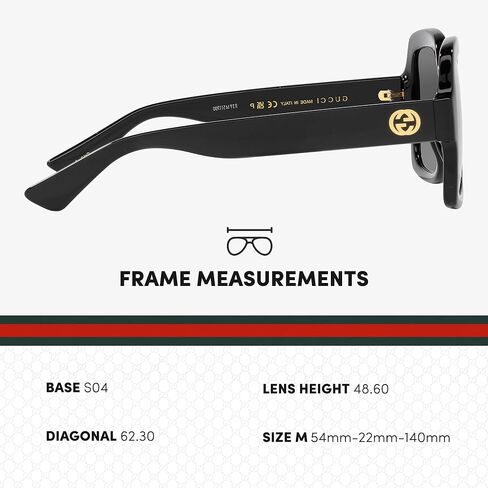 Gucci GG1337S GG Interlocking Logo Square-Shaped Polarized Sunglasses for Women – Includes Luxury Eyewear Kit – BLACK Frame with GREY Lens in Saudi Arabia