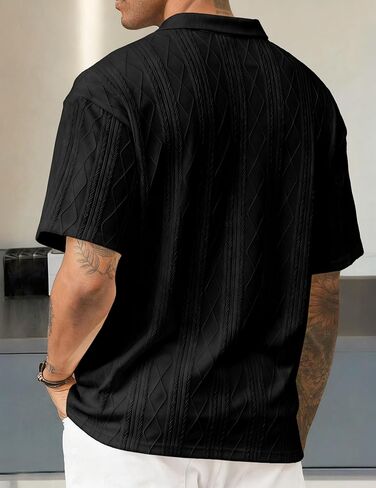 JMIERR Mens Polo Shirt Knit Button Casual Short Sleeve Summer Vacation Beach Stretchy Golf Shirts in Saudi Arabia