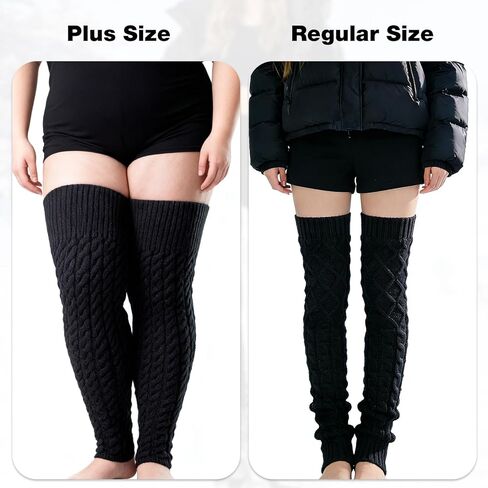 جوارب LALIFIT النسائية الشتوية المبطنة بالصوف لتدفئة الساق وأكمام طويلة بدون قدم in Kuwait