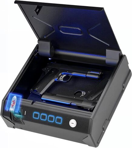 Wall Gun Safe with Super Finger Vein Recognition Lock Electronic Hidden Safe with Pegboard, Removable Shelves & Heavy Duty Dual-Latch, Wall Mount Gun Safe for Valuables, Home or Business in Saudi Arabia