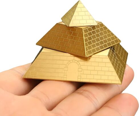 Solid Pure Brass Fidget Pyramid GyroscopeToys, Feng Shui Decor for Accumulating Wealth and Praying for Health, Christmas Desk top Accessory Toy, Anxiety Relief Items,Finger Spinner Toys for Adults-1p in Saudi Arabia
