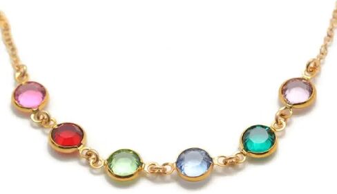 قلادة جوهرة الميلاد للأمهات مع أحجار الميلاد قلادة الجدة من الفضة الإسترليني مجوهرات جوهرة الميلاد هدايا عيد الأم هدايا الجدة لها in Kuwait