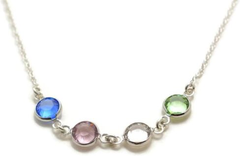 قلادة جوهرة الميلاد للأمهات مع أحجار الميلاد قلادة الجدة من الفضة الإسترليني مجوهرات جوهرة الميلاد هدايا عيد الأم هدايا الجدة لها in Kuwait