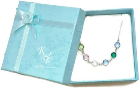 قلادة جوهرة الميلاد للأمهات مع أحجار الميلاد قلادة الجدة من الفضة الإسترليني مجوهرات جوهرة الميلاد هدايا عيد الأم هدايا الجدة لها in Kuwait