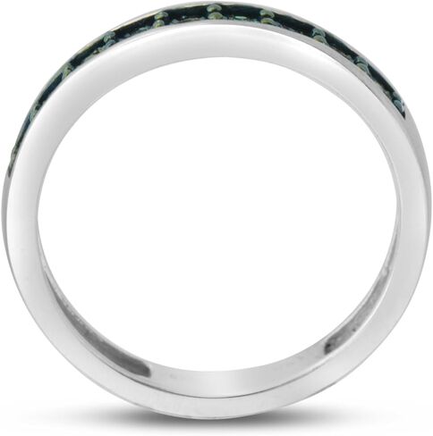 0.05 Carat Total Weight (cttw) Sterling Silver Diamond Band with Miracle Plates in Kuwait