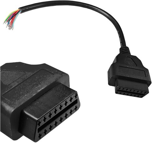 16 Pins J1962 OBD OBD-II Male Connector to Open Plug Wire, 30cm/12 DIY Mobley USB Adapter, OBD Diagnostic Extension Replacement Cable OBDII Pigtail for Vehicle DIY in Saudi Arabia