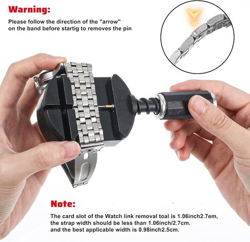 Watch Link Removal Kit With 5pcs Replacement Pins And 3pcs Pin Punches 1pcs Head Hammer Watch Band Adjustment Strap Pin Removal Tool Kit For Bracelet Strap Adjustment And Watch Repair Spring Bar in Saudi Arabia