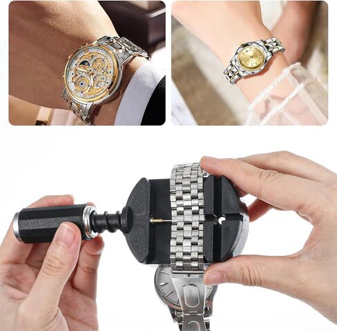 Watch Link Removal Kit With 5pcs Replacement Pins And 3pcs Pin Punches 1pcs Head Hammer Watch Band Adjustment Strap Pin Removal Tool Kit For Bracelet Strap Adjustment And Watch Repair Spring Bar in Saudi Arabia
