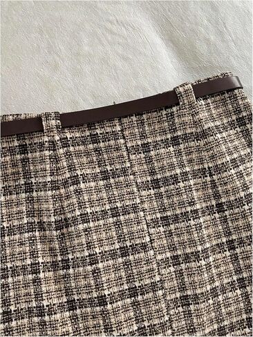 Verdusa Women's Gingham Plaid Wrap Skirt Vintage Short Skirts with Belt in Saudi Arabia