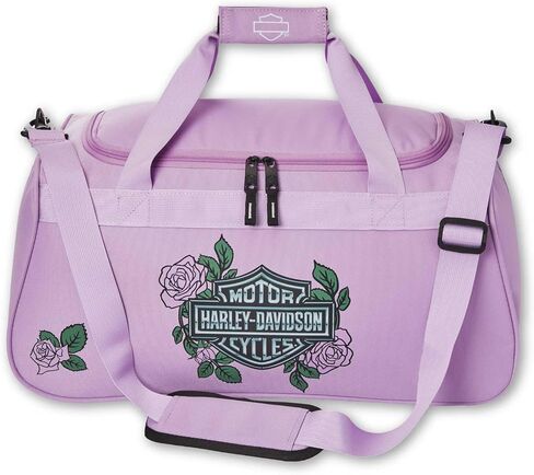 Harley-Davidson Bar & Shield Logo Roses Graphic Durable Duffel Bag - Pink in Saudi Arabia