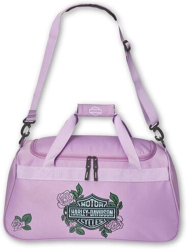 Harley-Davidson Bar & Shield Logo Roses Graphic Durable Duffel Bag - Pink in Saudi Arabia