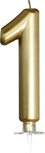 Gold Birthday Number 1 Candle, Gold Birthday Decorations, Candles for Cake Topper, Party Decoration, Anniversary and Graduation Celebrations in Saudi Arabia