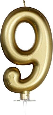 Gold Birthday Number 1 Candle, Gold Birthday Decorations, Candles for Cake Topper, Party Decoration, Anniversary and Graduation Celebrations in Saudi Arabia