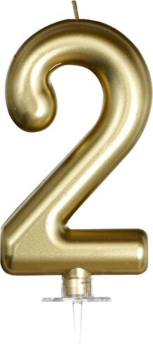 Gold Birthday Number 1 Candle, Gold Birthday Decorations, Candles for Cake Topper, Party Decoration, Anniversary and Graduation Celebrations in Saudi Arabia