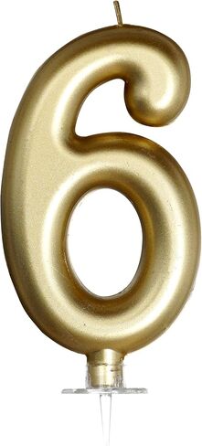 Gold Birthday Number 1 Candle, Gold Birthday Decorations, Candles for Cake Topper, Party Decoration, Anniversary and Graduation Celebrations in Saudi Arabia