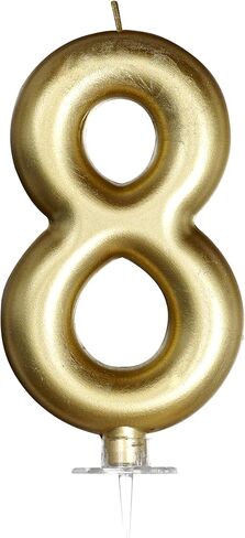 Gold Birthday Number 1 Candle, Gold Birthday Decorations, Candles for Cake Topper, Party Decoration, Anniversary and Graduation Celebrations in Saudi Arabia