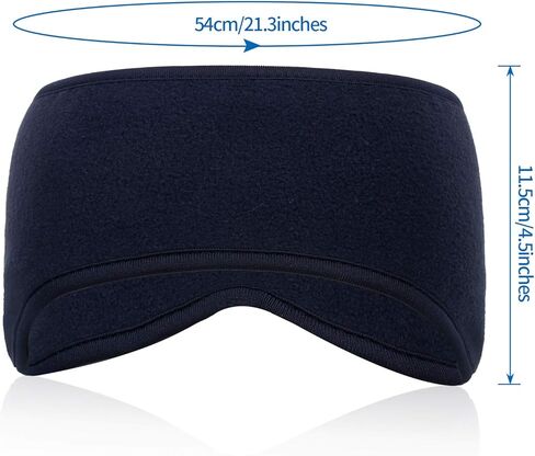 SATINIOR 4 Pieces Ear Warmers Headband Ear Muffs Headband Fleece Non Slip Winter Headband for Running Outdoor Activities(Black, Grey, Navy Blue) in Saudi Arabia