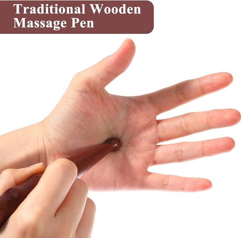 قلم تدليك، أدوات تدليك خشبية، قلم ضغط إبري، أداة نقطة ضغط لاسترخاء قدم يد الجسم in Kuwait