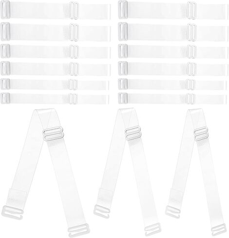 6 Pairs Transparent Bra Straps Clear Bra Straps Invisible Adjustable Shoulder Strap Non-Slip Shoulder Strap for Women Strapless Bras(3 Sizes) in Saudi Arabia