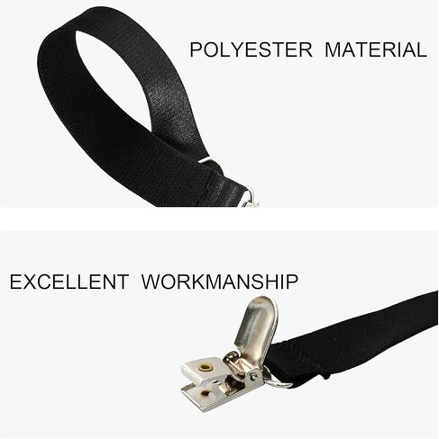 4 Pcs Elastic Garter Belts with Double-Way Clips, 5.5-11 Inch Adjustable Stocking Clip, Multifunction Non-Slip Elastic Clip With Duckbill Buckle for Sexy Women Bras Camisole Garters in Saudi Arabia