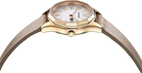 Citizen KH3-525-90 Wicca Solar Tech Watch, Waterproof, Popular, Leather Strap, White, Day & Date, Beige, gold, Simple Feminine in Saudi Arabia