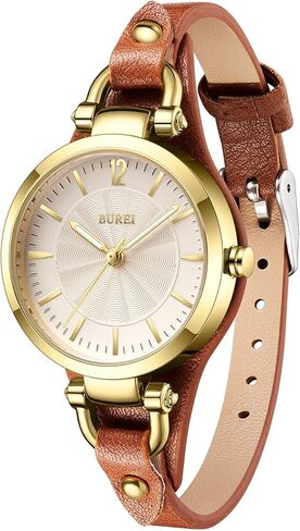 BUREI Women Watches Simple Leather Strap Watch Luxury Quartz Watches Small Thin Ladies Watch Bracelet Band Wristwatch Relogio Feminino in Saudi Arabia