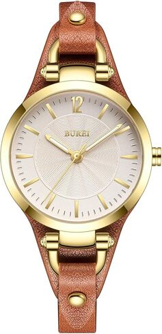 BUREI Women Watches Simple Leather Strap Watch Luxury Quartz Watches Small Thin Ladies Watch Bracelet Band Wristwatch Relogio Feminino in Saudi Arabia