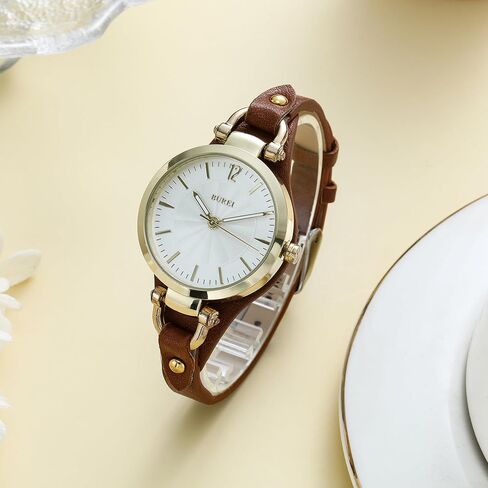 BUREI Women Watches Simple Leather Strap Watch Luxury Quartz Watches Small Thin Ladies Watch Bracelet Band Wristwatch Relogio Feminino in Saudi Arabia