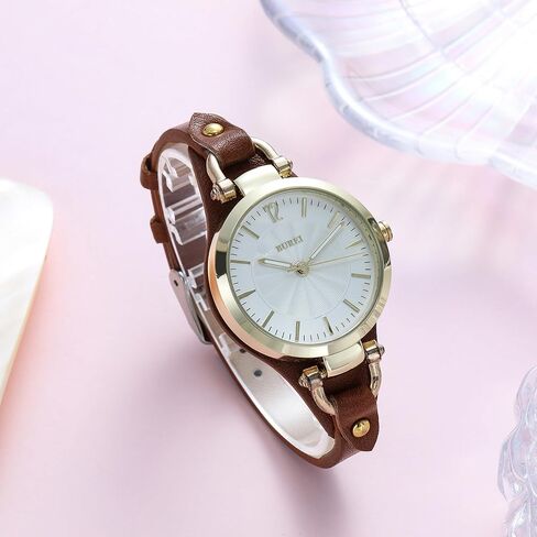 BUREI Women Watches Simple Leather Strap Watch Luxury Quartz Watches Small Thin Ladies Watch Bracelet Band Wristwatch Relogio Feminino in Saudi Arabia