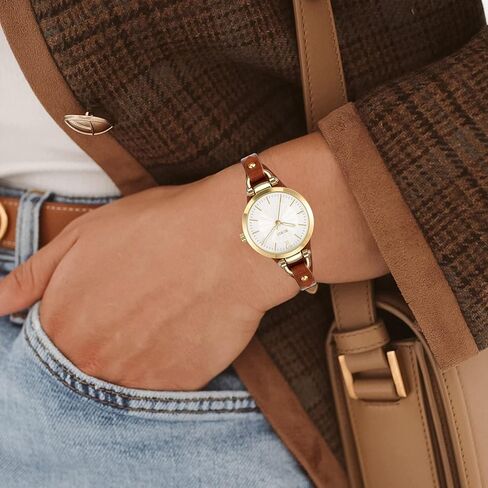 BUREI Women Watches Simple Leather Strap Watch Luxury Quartz Watches Small Thin Ladies Watch Bracelet Band Wristwatch Relogio Feminino in Saudi Arabia