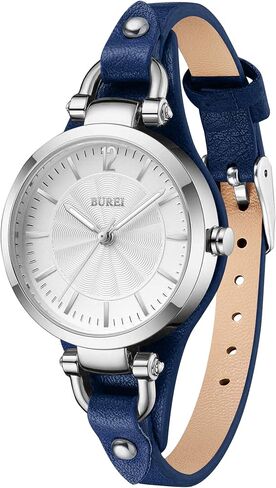 BUREI Women Watches Simple Leather Strap Watch Luxury Quartz Watches Small Thin Ladies Watch Bracelet Band Wristwatch Relogio Feminino in Saudi Arabia