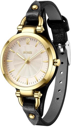 BUREI Women Watches Simple Leather Strap Watch Luxury Quartz Watches Small Thin Ladies Watch Bracelet Band Wristwatch Relogio Feminino in Saudi Arabia