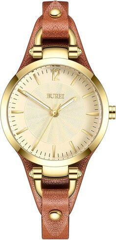 BUREI Women Watches Simple Leather Strap Watch Luxury Quartz Watches Small Thin Ladies Watch Bracelet Band Wristwatch Relogio Feminino in Saudi Arabia