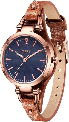 BUREI Women Watches Simple Leather Strap Watch Luxury Quartz Watches Small Thin Ladies Watch Bracelet Band Wristwatch Relogio Feminino in Saudi Arabia