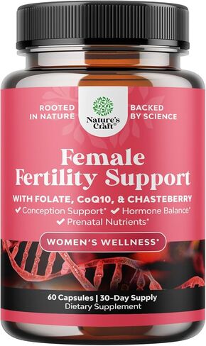 Fertility Supplement for Women with Prenatal Multivitamins - Female Fertility Support with Prenatal Choline Inositol Folate Chasteberry and CoQ10 Blend for Women to Promote Faster Conception in Saudi Arabia
