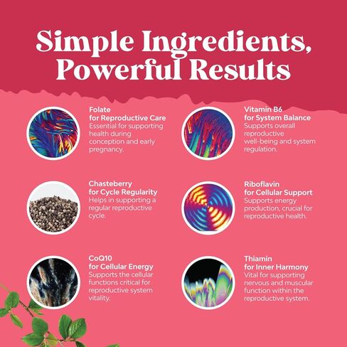 Fertility Supplement for Women with Prenatal Multivitamins - Female Fertility Support with Prenatal Choline Inositol Folate Chasteberry and CoQ10 Blend for Women to Promote Faster Conception in Saudi Arabia