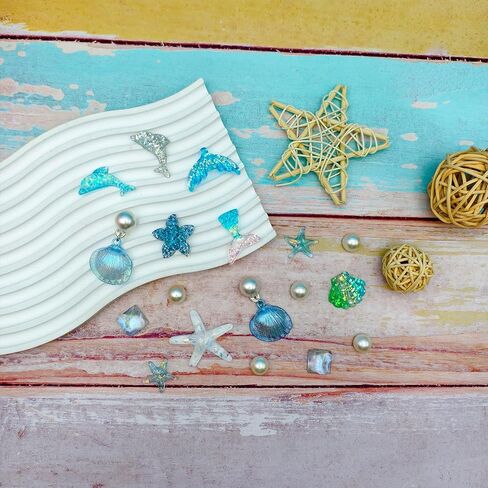 Resin Cute Ocean Shoe Charms for Girls Clog Sandals, Shells, Mermaids, Dolphins, Pearl Accessories, DIY Shoe Decoration Charms for Women in Saudi Arabia