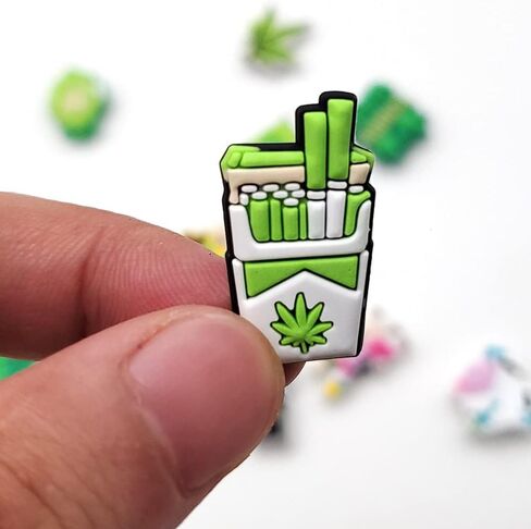 37Pcs Green Shoe Charms for Clog Decoration Sandals PVC Cute Charms Accessories for Gift in Saudi Arabia