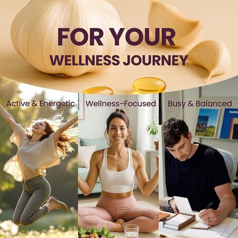 10000mg Aged Garlic Extract | 300 Softgels | Odorless Garlic Supplements | Antioxidant Support & Cognitive Function | Pure Allium Sativum 20:1 Extract | Non-GMO, Gluten-Free in Kuwait