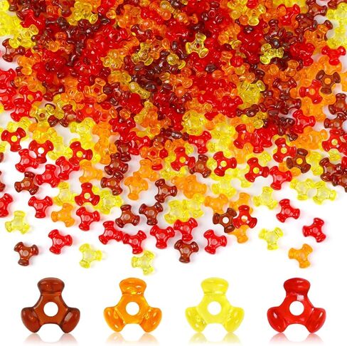 UPINS 1200Pcs Christmas Tri Beads Transparent Red Green CCB Tri-Shaped Beads for Craft Wreath Candy Cane Xmas Holiday Tree Decorations Christmas Holiday Beaded Ornament Kit in Kuwait