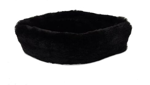 Hima Women's Real Full Skin Mink Fur Bandannas Headbands (Black) in Kuwait