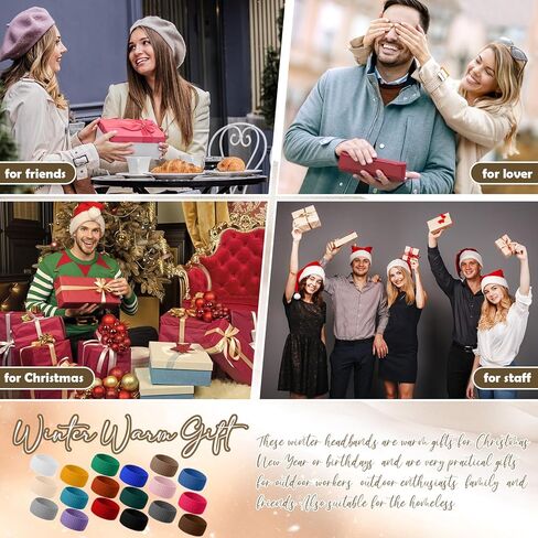 Janinka 18 Pack Winter Headbands for Women Bulk Warm Ear Warmers Knit for Women Elastic Soft Head Band Crochet Winter Hair Accessories Wide Non-slip Knit Hairband Cold Weather Daily Wear Outdoor Sport in Saudi Arabia