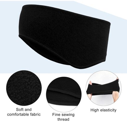 24 Pcs Ear Warmers Fleece Headband Bulk Winter Ear Warmer Headband Fleece Running Ear Muffs for Men Women Cold Weather Running Sport in Saudi Arabia