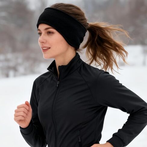 24 Pcs Ear Warmers Fleece Headband Bulk Winter Ear Warmer Headband Fleece Running Ear Muffs for Men Women Cold Weather Running Sport in Saudi Arabia