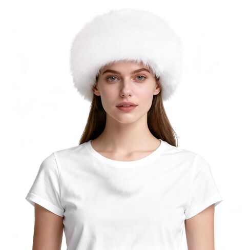 choyaxo Faux Fur Headband with Elastic Fluffy Winter Earwarmer in Saudi Arabia