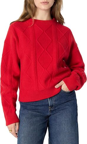 Amazon Essentials (Demi's Pick) Women's Relaxed-Fit Cable Crewneck Sweater in Saudi Arabia