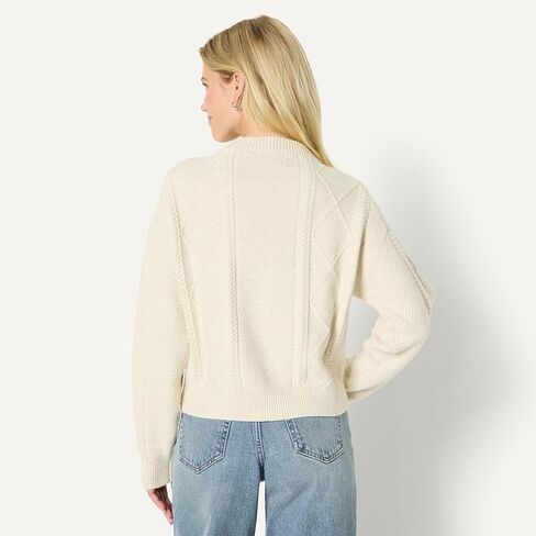 Amazon Essentials (Demi's Pick) Women's Relaxed-Fit Cable Crewneck Sweater in Saudi Arabia